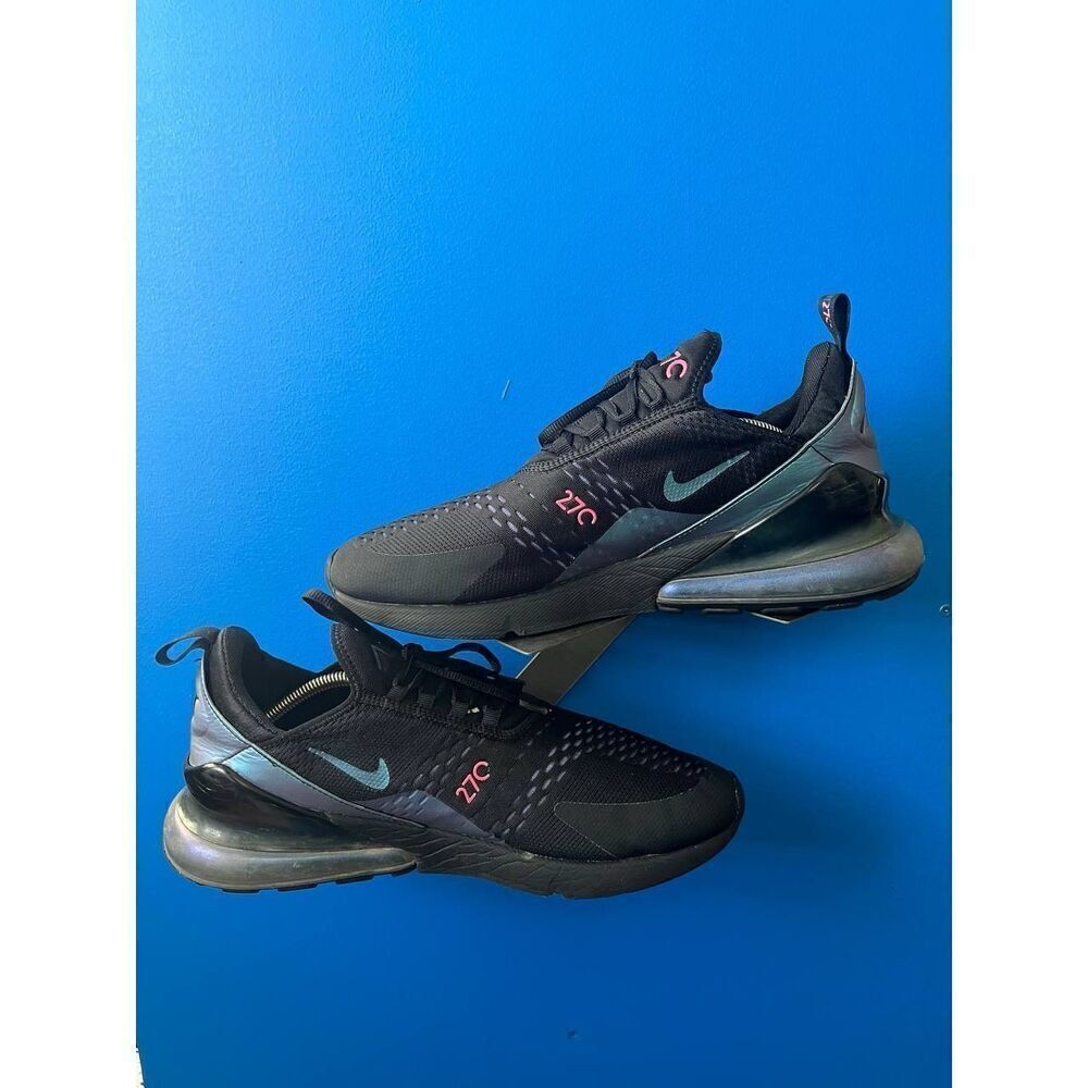 Nike Air Max 270 Throwback Future Mens Size 12 Shoes Black Purple AH8050-020 no